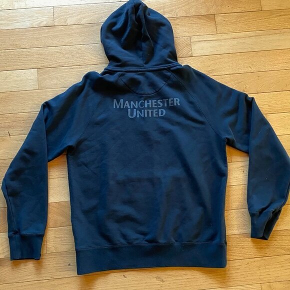 RARE Nike Manchester United Hoodie 77 Sweatshirt Large Black - Picture 3 of 9